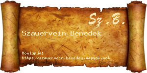 Szauervein Benedek névjegykártya