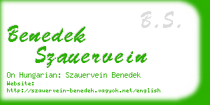 benedek szauervein business card